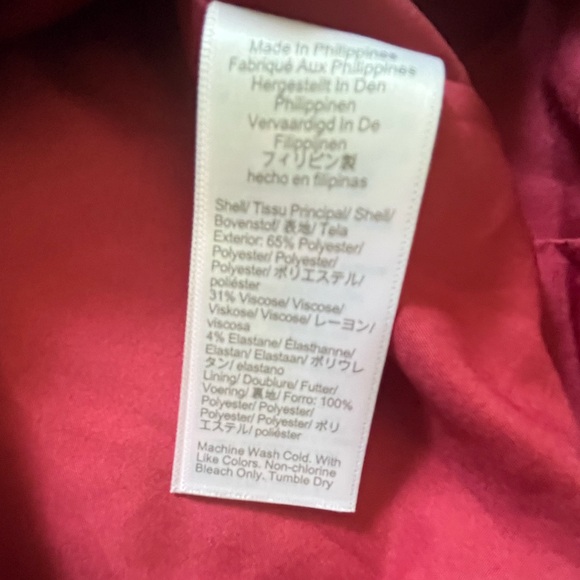 J. Crew Ruffle Shift Dress Women’s Sz 6P Red Suiting Preppy Workwear - Picture 8 of 8